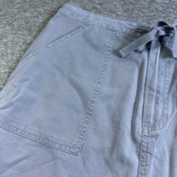 Vintage Faded Glory Blue Mini Skirt Size 10 100% Cotton Drawstring Pockets - Picture 4 of 12